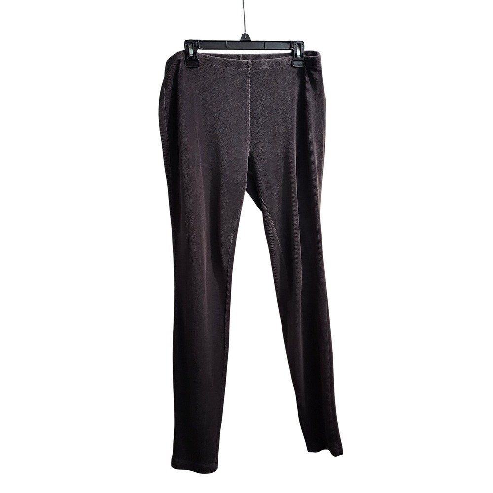 Velvet‎ Leggings Stretch Casual Pants Comfy Soft Lounge Wear Gray L